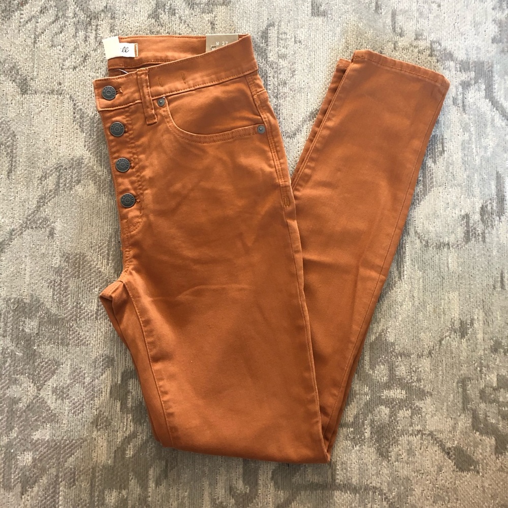 Madewell 9” Mid-Rise Skinny Jeans- Button front